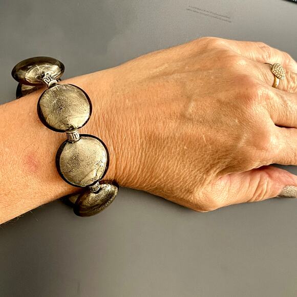 4 for $20 SALE Taupe Glass Beaded Bracelet - Picture 5 of 5